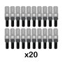 Omp Juego de 20 Tornillos Speed con Protector de Aluminio M14x1.25 Negro/Gris