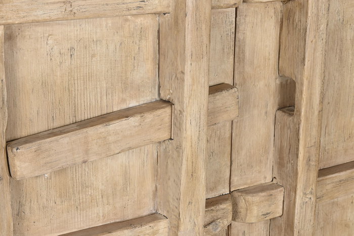 DKD Home Decor Armario Antik China Top Blanco 48 x 210 x 115 cm Olmo Macizo 2 Puertas