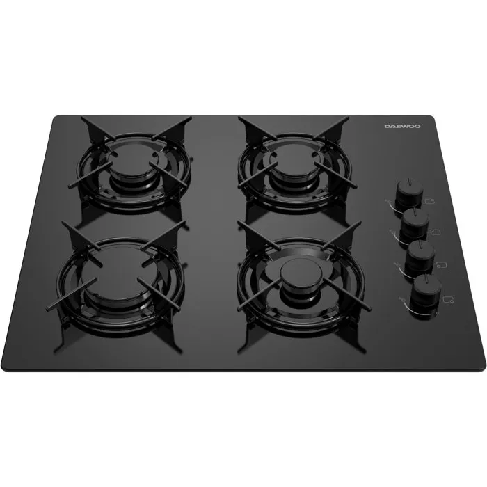 Daewoo Placa de Gas BH6GKR40BNL Negra 4 fuegos 60 cm