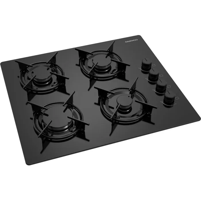 Daewoo Placa de Gas BH6GKR40BNL Negra 4 fuegos 60 cm