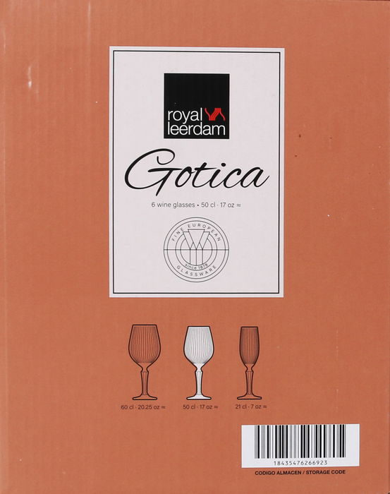 Royal Leerdam Set 6 Copas Vino Gotica 50 cl