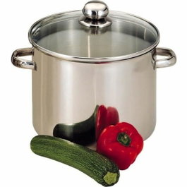 Baumalu Servicio de catering de acero inoxidable con tapa de vidrio de 28 cm