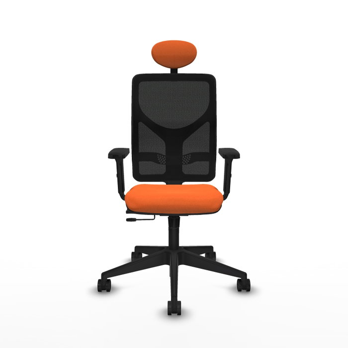 PIQUERAS Y CRESPO Silla de oficina Motilla Naranja y Negro PIQUERAS Y CRESPO Silla de oficina Motilla Naranja y Negro