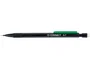 Q-connect Portaminas 0,7 mm cuerpo negro con clip verde con 3 minas