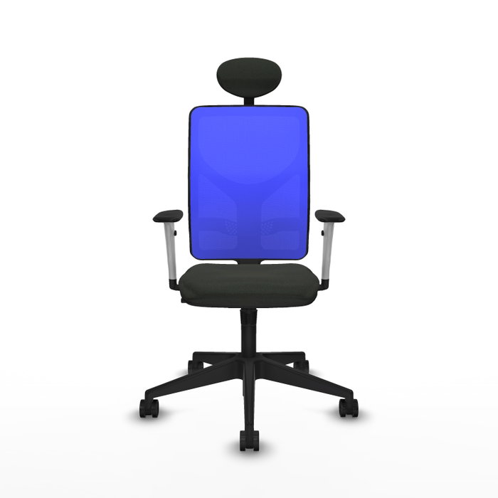 PIQUERAS Y CRESPO Silla de oficina Motilla con mecanismo Sincro, Azul y Negro