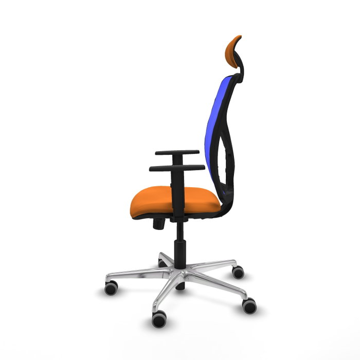 PIQUERAS Y CRESPO Silla de oficina Motilla Naranja y Azul