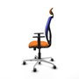 PIQUERAS Y CRESPO Silla de oficina Motilla Naranja y Azul