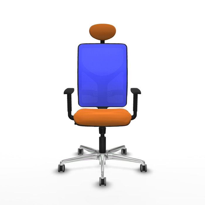 PIQUERAS Y CRESPO Silla de oficina Motilla Naranja y Azul