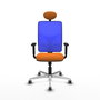 PIQUERAS Y CRESPO Silla de oficina Motilla Naranja y Azul