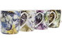 DKD Home Decor Set de 12 Tazas de Porcelana Tropical Multicolor 400ml