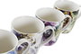 DKD Home Decor Set de 12 Tazas de Porcelana Tropical Multicolor 400ml