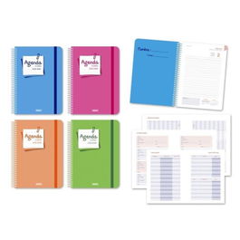 Ingraf Agenda Escolar 2025-2026 333354 D/P A5 Tapa Cartón Espiral Goma Elástica Septiembre Junio 10 Meses 146 Hojas 80gr Castellano Euskera Catalán Gallego