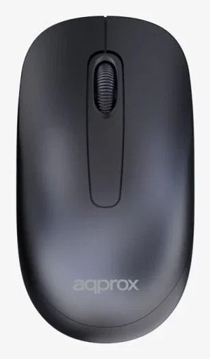 Approx APPMX420B Kit Teclado y Ratón Inalámbrico 2.4 GHz QWERTY Español, Ratón 1000 DPI, Teclado 105 Teclas Completo, Negro