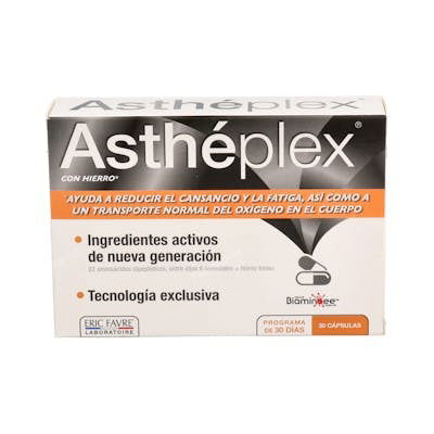 ASTHEPLEX Programa 30 Dias Suplemento con Aminoacidos Esenciales y Hierro para Reducir Cansancio y Fatiga ASTHEPLEX Programa 30 Dias Suplemento con Aminoacidos Esenciales y Hierro para Reducir Cansancio y Fatiga