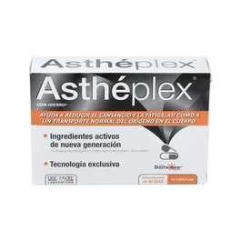 ASTHEPLEX Programa 30 Dias Suplemento con Aminoacidos Esenciales y Hierro para Reducir Cansancio y Fatiga