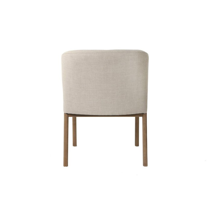 DKD Home Decor Silla Tapizada de Fresno en Blanco Decapé