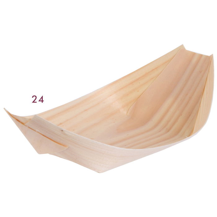 Cook Concept Juego De 24 Barquitas Presentar Cocina 13x8,5x4 cm Vajilla Pino