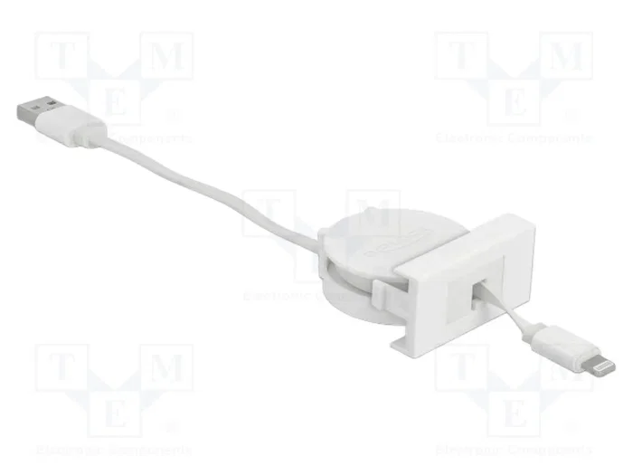 DeLOCK Cable Retráctil Easy 45 USB 2.0 de USB Tipo-A a Lightning de 0,62 m Blanco DeLOCK Cable Retráctil Easy 45 USB 2.0 de USB Tipo-A a Lightning de 0,62 m Blanco