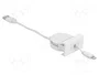 DeLOCK Cable Retráctil Easy 45 USB 2.0 de USB Tipo-A a Lightning de 0,62 m Blanco