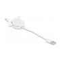 DeLOCK Cable Retráctil Easy 45 USB 2.0 de USB Tipo-A a Lightning de 0,62 m Blanco
