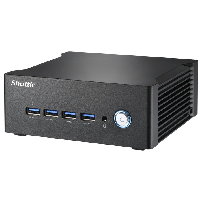 Shuttle Computer Barebone Mini PC XPC nano NT10H5, Intel Core Ultra 5 125H, 14 núcleos, DDR5, PCIe, Windows 11