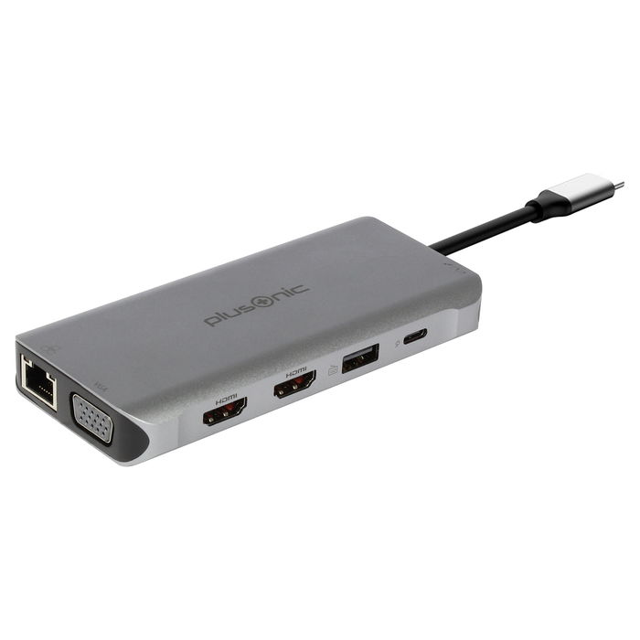 Plusonic Adaptador Docking USB-C 8 en 1 Plusonic Adaptador Docking USB-C 8 en 1