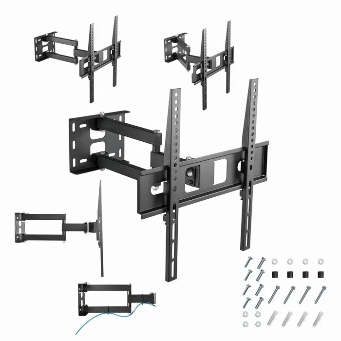 Gembird WM-55ST-03 Soporte de pared para TV 32-55'' - Movimiento completo, brazo único, giratorio, inclinación 23°, giro 180°, VESA hasta 400x400, color negro Gembird WM-55ST-03 Soporte de pared para TV 32-55'' - Movimiento completo, brazo único, giratorio, inclinación 23°, giro 180°, VESA hasta 400x400, color negro