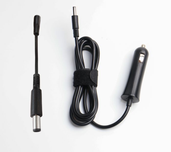CoreParts Adaptador de Coche para Dell 90W 19.5V 4.6A Plug:4.5*3.0 con Convertidor 4.5*3.0 a 7.4*5.0