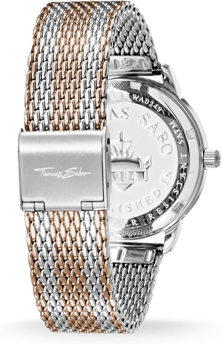 Thomas Sabo Reloj Analógico de Cuarzo Rosa y Gris WA0273-283-201-33MM