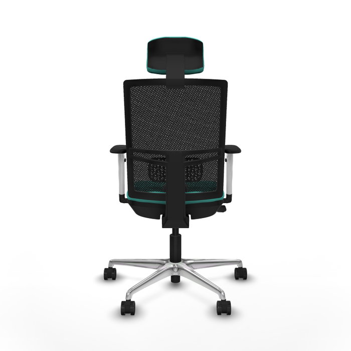 PIQUERAS Y CRESPO Silla de oficina Yunquera con mecanismo Sincro/Traslack, Turquesa y Negro