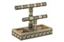 DKD Home Decor Joyero de Madera y Aluminio Champán 20x10x18 cm
