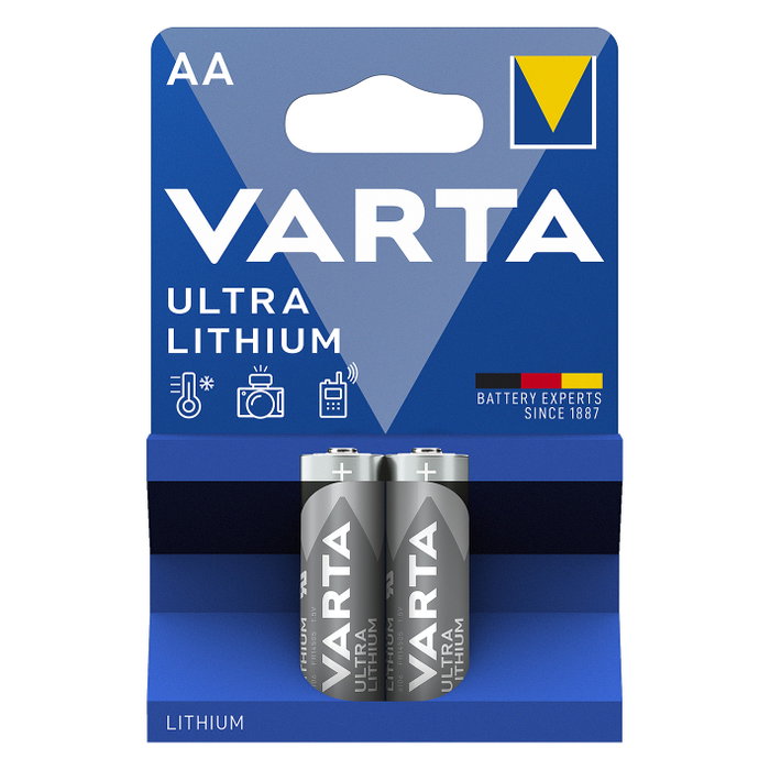 Varta Ultra Lithium Mignon AA LR6 (2 unidades) Varta Ultra Lithium Mignon AA LR6 (2 unidades)