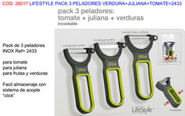 Lifestyle Pack de 3 Peladores (Verdura, Juliana y Tomate) SKU 2433