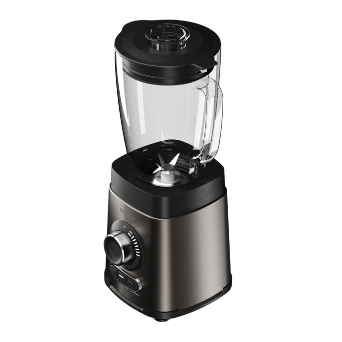 Aiwa Batidora de Vaso Saberu ATB-1800, 1800 W, Jarra de Vidrio de 1.8 L, 6 Cuchillas Satori, 3 Programas + Pulse, Función Autoclean, para Smoothies, Hielo y Salsas