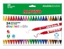 Alpino Rotuladores Double de Doble Punta, Colores Surtidos, 24 Unidades