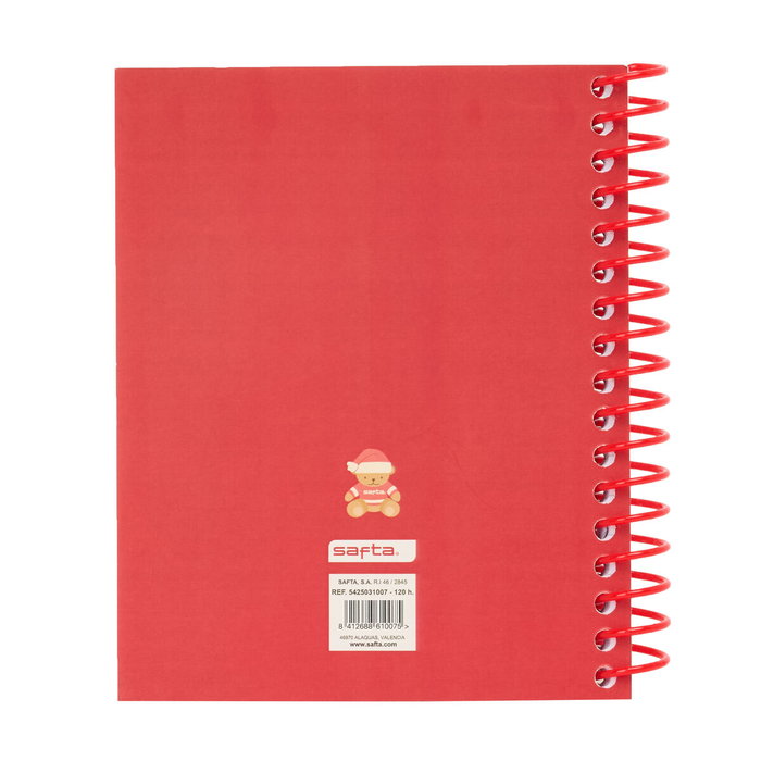 Safta Bloc de Notas Frontal Squishy Osito Rojo
