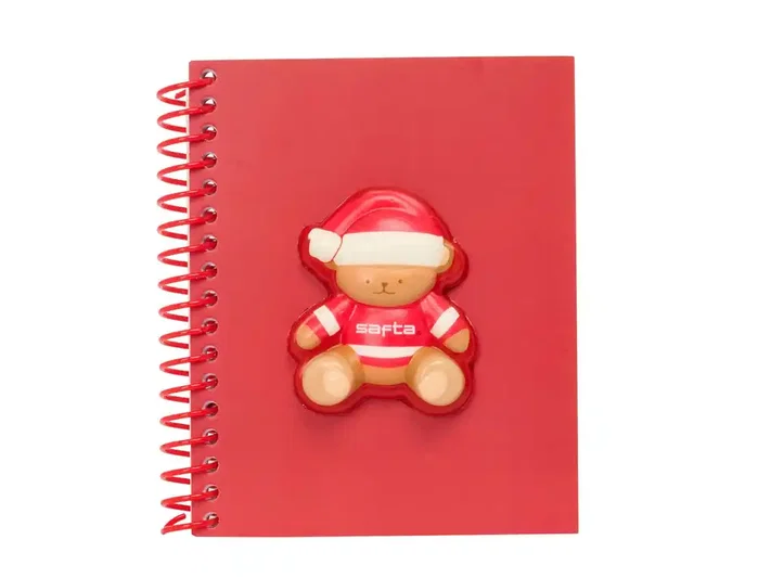 Safta Bloc de Notas Frontal Squishy Osito Rojo