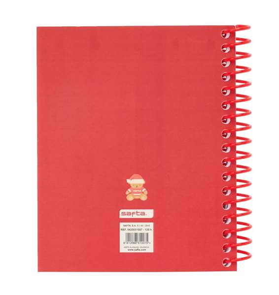 Safta Bloc de Notas Frontal Squishy Osito Rojo 13,5x17,9x1,9cm