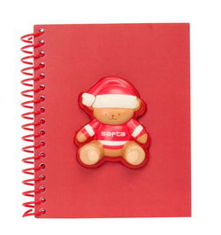 Safta Bloc de Notas Frontal Squishy Osito Rojo 13,5x17,9x1,9cm