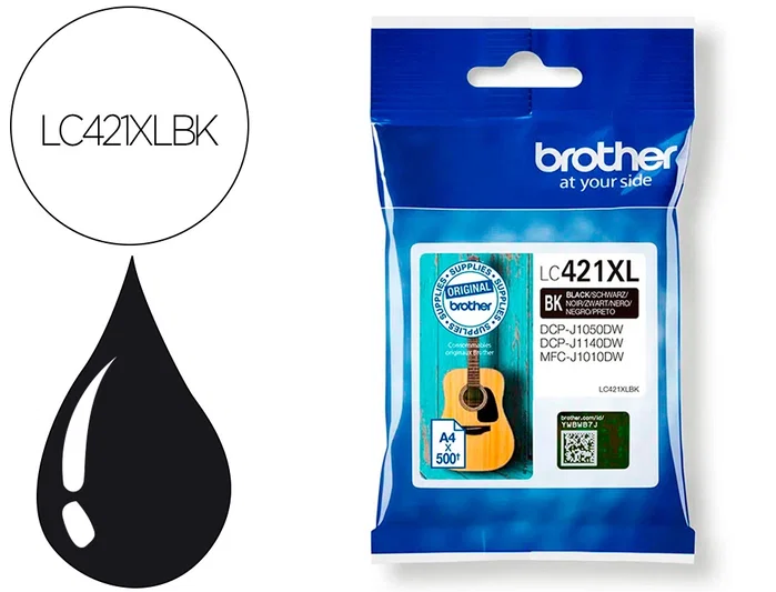 Brother Cartucho de tinta LC421XLBK Negro XL Brother Cartucho de tinta LC421XLBK Negro XL