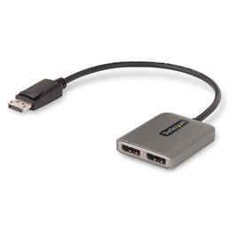 StarTech Hub MST de 2 Puertos DisplayPort, Splitter Multiplicador DP a 2 Puertos DP, Adaptador Multi-Monitor DP 1