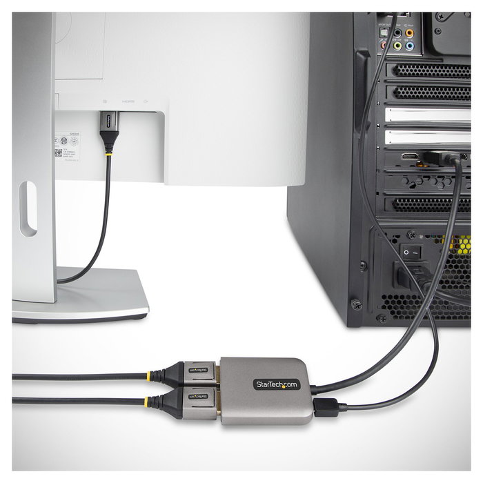 StarTech Hub MST de 2 Puertos DisplayPort, Splitter Multiplicador DP a 2 Puertos DP, Adaptador Multi-Monitor DP 1 StarTech Hub MST de 2 Puertos DisplayPort, Splitter Multiplicador DP a 2 Puertos DP, Adaptador Multi-Monitor DP 1