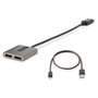StarTech Hub MST de 2 Puertos DisplayPort, Splitter Multiplicador DP a 2 Puertos DP, Adaptador Multi-Monitor DP 1