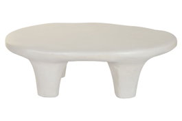 DKD Home Decor Feel and touch Mesa Centro Boho Scandi Blanco Resina MDF 102 x 62 x 33.5 cm