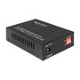 DeLOCK 86180 Konverter PoE+ 10/100/1000Base-T RJ-45 to SFP Fibra Óptica Gigabit, Negro, Metal