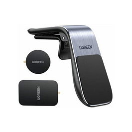 UGREEN LP290 Soporte Magnético para Rejilla de Ventilación del Coche, Soporte Pasivo para Teléfono Móvil/Smartphone, Aluminio Negro
