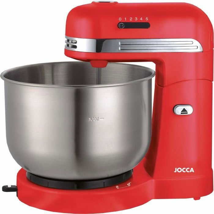 Jocca Procesador de alimentos con recipiente de acero inoxidable de 3,5 L - Rojo y gris Jocca Procesador de alimentos con recipiente de acero inoxidable de 3,5 L - Rojo y gris