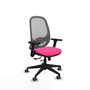 PIQUERAS Y CRESPO Silla de oficina Cilanco con mecanismo Sincro/Traslack, Rosa y Gris