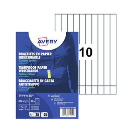 AVERY Zweckform Pulsera para eventos TYVYW-50, Amarillo, 500 unidades