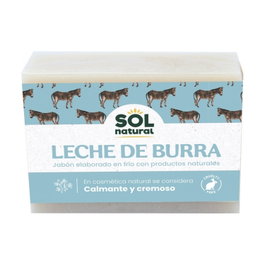 Sol Natural Jabón de Leche de Burra 100 g - Jabón Natural Hidratante y Nutritivo para Todo Tipo de Piel